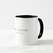 Elegant Eenvoudig Minimaal Minimalistisch Mok (Voorkant rechts)