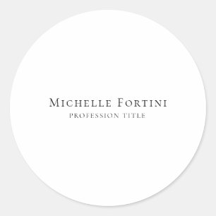 Elegant Eenvoudig Minimaal Minimalistisch Ronde Sticker