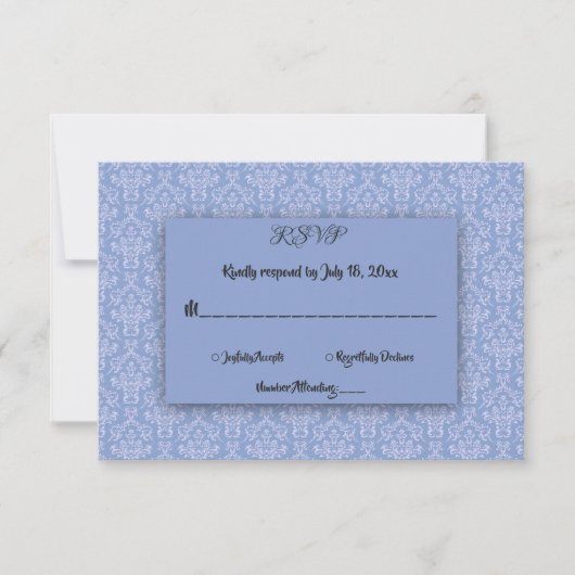 Elegant Eenvoudig Minimaal Script Chique Bruiloft RSVP Kaartje (Voorkant)
