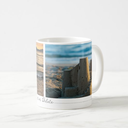 Elegant Eenvoudig Minimaal Script Persoonlijke Fot Koffiemok (Voorkant rechts)