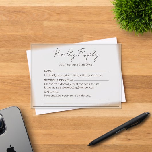 Elegant Eenvoudig Minimaal Script Vriendelijk Antw Acryl Uitnodigingen (Insitu (Uitnodiging))