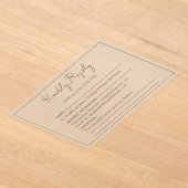 Elegant Eenvoudig Minimaal Script Vriendelijk Antw Acryl Uitnodigingen (Laagn)