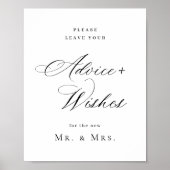 Elegant eenvoudig minimalistisch advies & huwelijk poster (Voorkant)