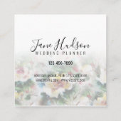 Elegant Eenvoudig Minimalistisch Bewerkbaar Zakeli Vierkante Visitekaartje (Achterkant)