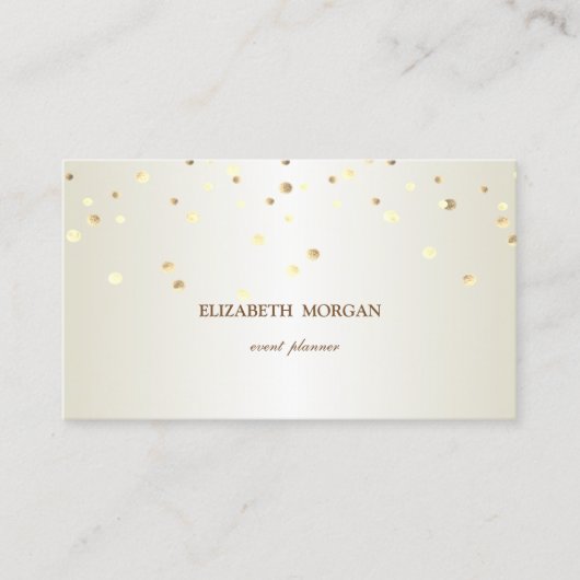 Elegant eenvoudig, minimalistisch, Conffeti Visitekaartje (Voorkant)