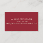 Elegant eenvoudig, minimalistisch, goudglitterlijn visitekaartje (Achterkant)