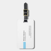 Elegant eenvoudig minimalistisch profiel bagagelabel (Voorkant verticaal)