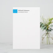 Elegant eenvoudig minimalistisch profiel briefpapier (Staand voorkant)