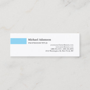 Elegant eenvoudig minimalistisch profiel mini visitekaartje