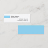 Elegant eenvoudig minimalistisch profiel mini visitekaartje (Voorkant / Achterkant)