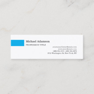 Elegant eenvoudig minimalistisch profiel mini visitekaartje
