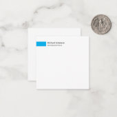 Elegant eenvoudig minimalistisch profiel notitiekaartje (Voorkant / Achterkant in situ)