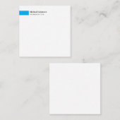 Elegant eenvoudig minimalistisch profiel notitiekaartje (Voorkant / Achterkant)