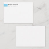 Elegant eenvoudig minimalistisch profiel notitiekaartje (Voorkant / Achterkant)