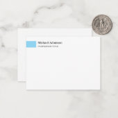 Elegant eenvoudig minimalistisch profiel notitiekaartje (Voorkant / Achterkant in situ)