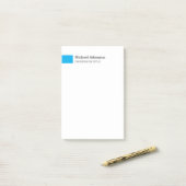 Elegant eenvoudig minimalistisch profiel post-it® notes (Op bureau)
