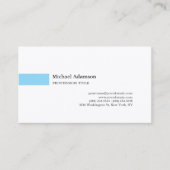 Elegant eenvoudig minimalistisch profiel visitekaartje (Voorkant)