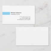 Elegant eenvoudig minimalistisch profiel visitekaartje (Voorkant / Achterkant)