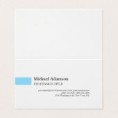 Elegant eenvoudig minimalistisch profiel visitekaartje (Buitenkant ongevouwen)