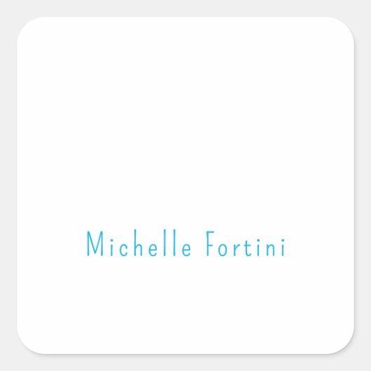 Elegant Eenvoudig Minimalistisch Vierkante Sticker (Voorkant)