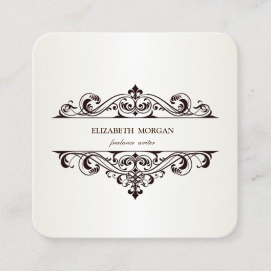 Elegant eenvoudig, minimalistisch vierkante visitekaartje (Voorkant)