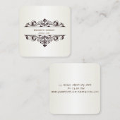 Elegant eenvoudig, minimalistisch vierkante visitekaartje (Voorkant / Achterkant)