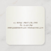 Elegant eenvoudig, minimalistisch vierkante visitekaartje (Achterkant)