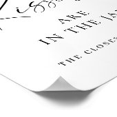 Elegant eenvoudig minimalistisch Vrijgezellenfeest Poster (Hoek)