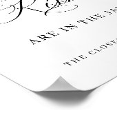 Elegant eenvoudig minimalistisch Vrijgezellenfeest Poster (Hoek)