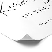 Elegant eenvoudig minimalistisch Vrijgezellenfeest Poster (Hoek)