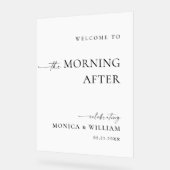 Elegant Eenvoudig Minimalistisch Welkom Afscheidsb Acryl Bord (Hoek)