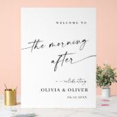 Elegant Eenvoudig Minimalistisch Welkom Afscheidsb Acryl Bord (Huwelijk)