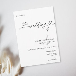 Elegant Eenvoudig Minimalistisch Zwart en Wit Kaart