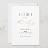 Elegant, eenvoudig, modern, 30e verjaardag kaart (Voorkant)