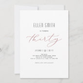 Elegant, eenvoudig, modern, 30e verjaardag kaart (Voorkant)