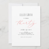 Elegant, eenvoudig, modern, 30e verjaardag kaart (Voorkant)