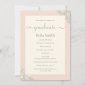 Elegant Eenvoudig Modern Afstuderen Invitation Kaart (Voorkant)