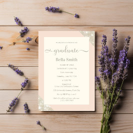 Elegant Eenvoudig Modern Afstuderen Invitation Kaart