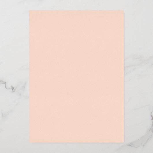 Elegant Eenvoudig Modern Blush Roze Gouden Folie B Folie Uitnodiging (Achterkant)