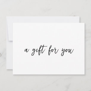 Elegant eenvoudig modern cadeaubon