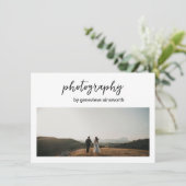 Elegant eenvoudig modern cadeaubon voor fotografie (Staand voorkant)