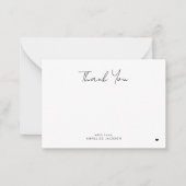 Elegant eenvoudig modern chic script bedankt je notitiekaartje (Voorkant)