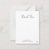Elegant eenvoudig modern chic script bedankt je notitiekaartje (Voorkant)