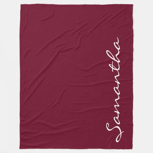 Elegant eenvoudig modern chic trendy monogram roos fleece deken (Voorkant)