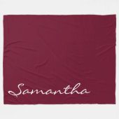 Elegant eenvoudig modern chic trendy monogram roos fleece deken (Voorkant (Horizontaal))