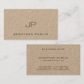 Elegant eenvoudig, modern design, kunstmatig, luxe visitekaartje (Voorkant / Achterkant)