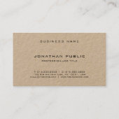 Elegant eenvoudig, modern design, kunstmatig, luxe visitekaartje (Achterkant)