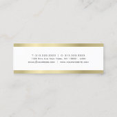 Elegant eenvoudig, modern Gold Design Trendy Plain Mini Visitekaartje (Achterkant)