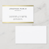 Elegant, eenvoudig, modern, goudvormig uiterlijk,  visitekaartje (Voorkant / Achterkant)