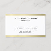 Elegant, eenvoudig, modern, goudvormig uiterlijk, visitekaartje (Voorkant)